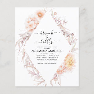 Budget Boho Brunch & Bubly Möhippa Flygblad