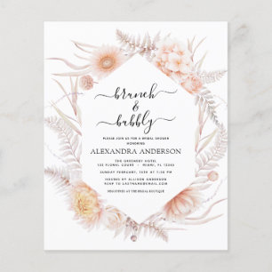 Budget Boho Brunch & Bubly Möhippa Flygblad