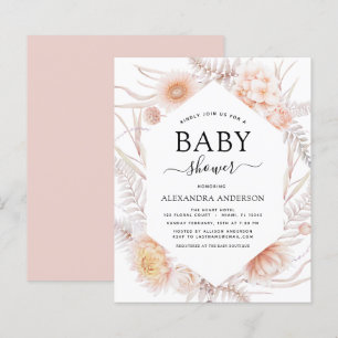 Budget Boho Chic Dusty Rosa Desert Baby Shower