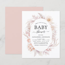 Budget Boho Chic Dusty Rosa Desert Baby Shower