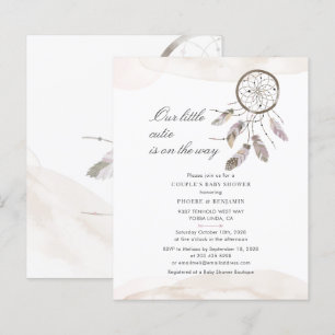 Budget Boho Chic Par Baby Shower-inbjudan