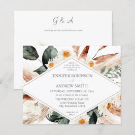 Budget Boho Copper Pampas Grass Bröllop 2