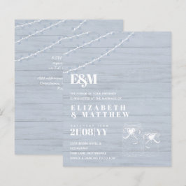 BUDGET BOHO Dusty Blue Driftwood MasonJär Bröllop