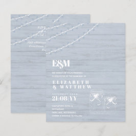 BUDGET BOHO Dusty Blue Driftwood MasonJars Bröllop