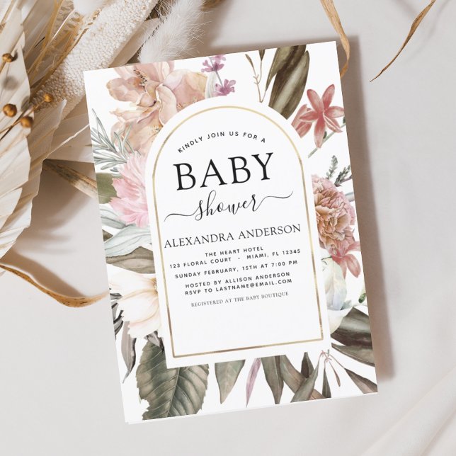 Budget Boho Dusty Rosa Burgundy Baby Shower (Skapare uppladdad)