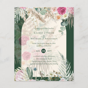 BUDGET BOHO Emerald Grönt BOHO Blommigt Rosa Bröll