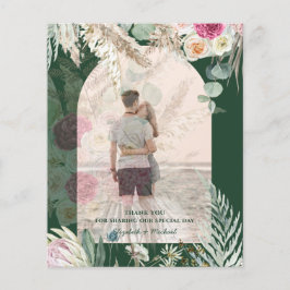 BUDGET BOHO Emerald Grönt BOHO Blommigt Rosa Bröll Flygblad
