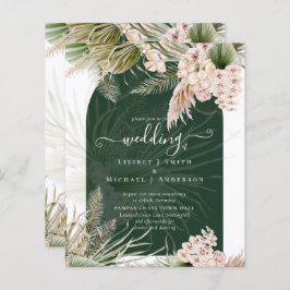 BUDGET BOHO Emerald Grönt Pampas Grass Bröllop