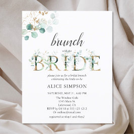 Budget Boho Eucalyptus Löv Möhippa Brunch Shower