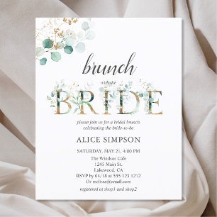 Budget Boho Eucalyptus Löv Möhippa Brunch Shower
