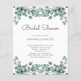 Budget Boho Eucalyptus Lövs bröllopsinbjudan