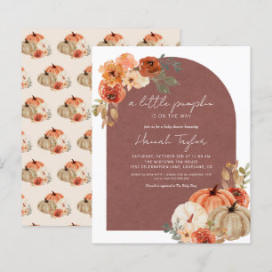 Budget Boho Fall Baby Shower Little Pumpkin Inbjud