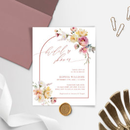 Budget Boho Garden Ro Inbjudningskort för möhippan