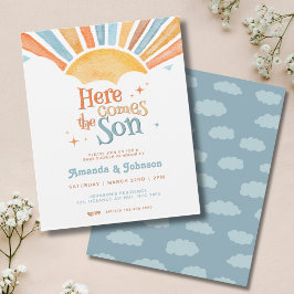 Budget Boho Här kommer sonen Baby Shower