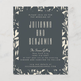 Budget Boho Modern Black Hand plockade Blommigt Br