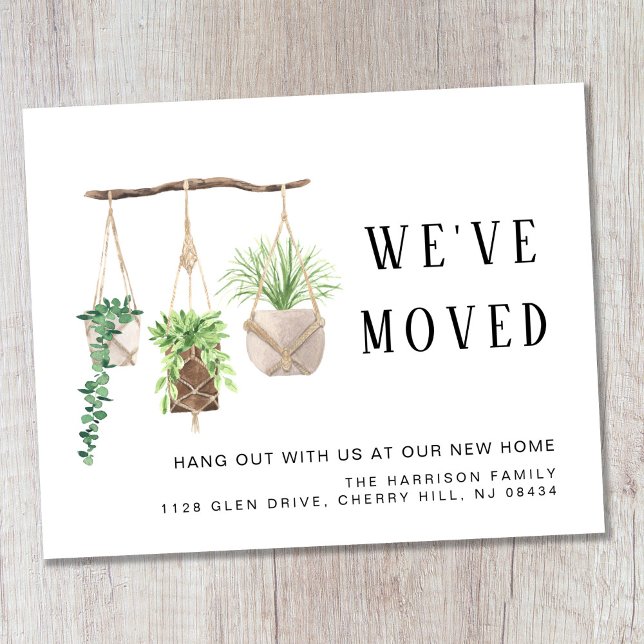 Budget Boho New House Plants Flytta Notice (Skapare uppladdad)