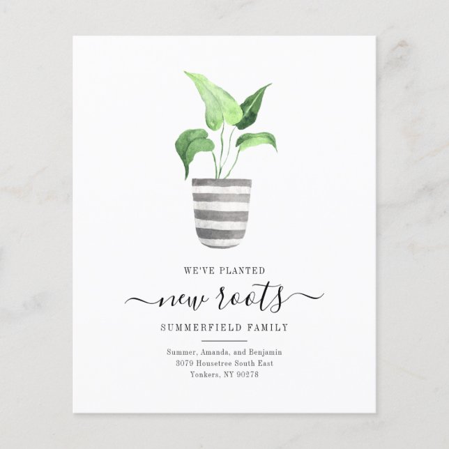 Budget Boho New Roots Vi har flyttat Botanias Flyt (Framsida)