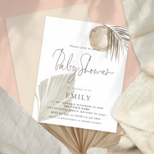 Budget Boho Pampas Grass Girl eller Boy Baby Showe