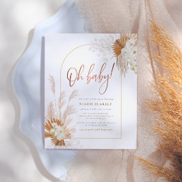 Budget Boho Pampas Grass Ro Girl Baby Shower
