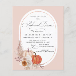 Budget Boho Pampas Pumpkins Fall Rehearsal Middag