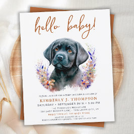 Budget Boho Puppy Hund Terracotta Baby Shower Invi