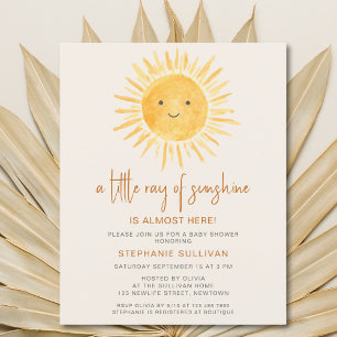 Budget Boho Ray från Sunshine Baby Shower-inbjudan