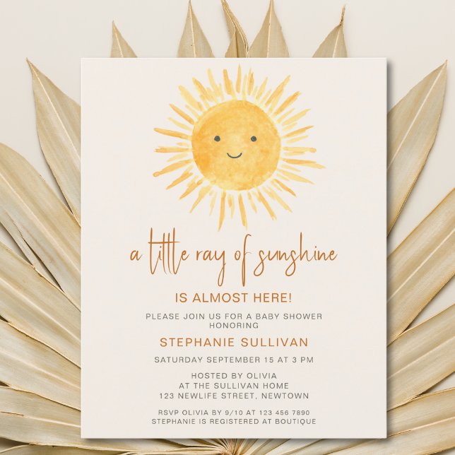 Budget Boho Ray från Sunshine Baby Shower-inbjudan (Skapare uppladdad)