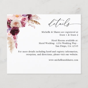 Budget Boho Rosa Ram Pampasgräsdetaljer Flygblad