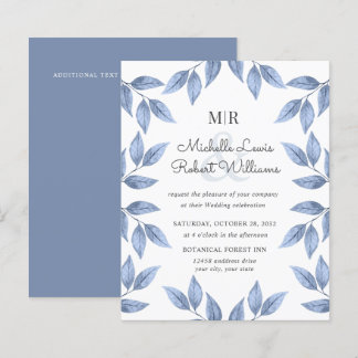 BUDGET Boho Rustic Dusty Blue löv bröllop