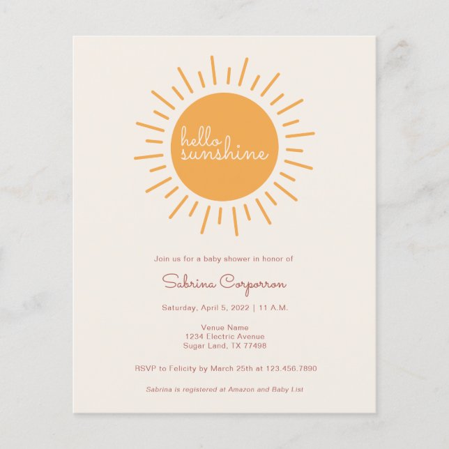 Budget Boho Sunshine Gender Neutral Baby (Framsida)