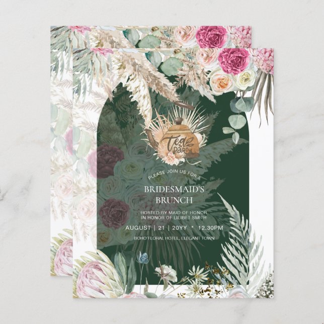 BUDGET Boho TEA PARTY Pampas Grass Möhippa (Fram/baksida)