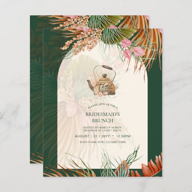 BUDGET Boho TEA PARTY Pampas Grass Möhippa (Fram/baksida)