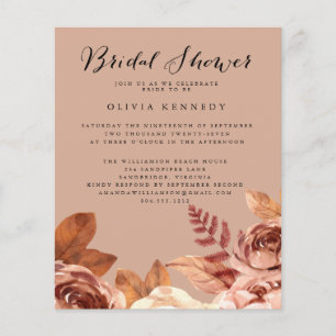 Budget Boho Terra-Cotta Botanical Möhippa Flygblad