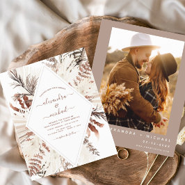 Budget Boho Terracotta Photo Pampas Grass Bröllop