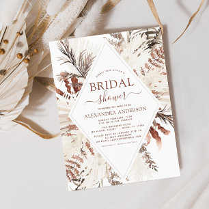 Budget Boho Terrakotta Pampas Gräs Bröllopsdusch