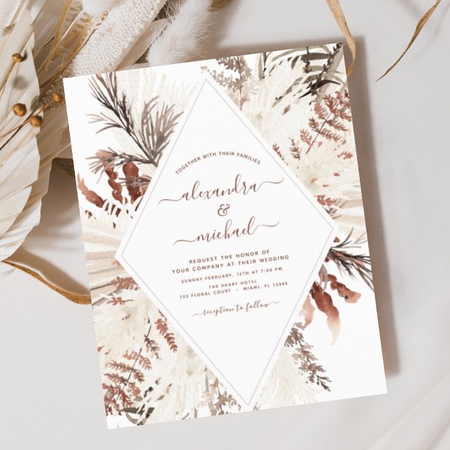 Budget Boho Terrakotta Pampasgräs Bröllop  (Skapare uppladdad)