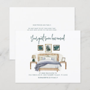 Budget Boho Vi har flyttat Flytta Meddelande