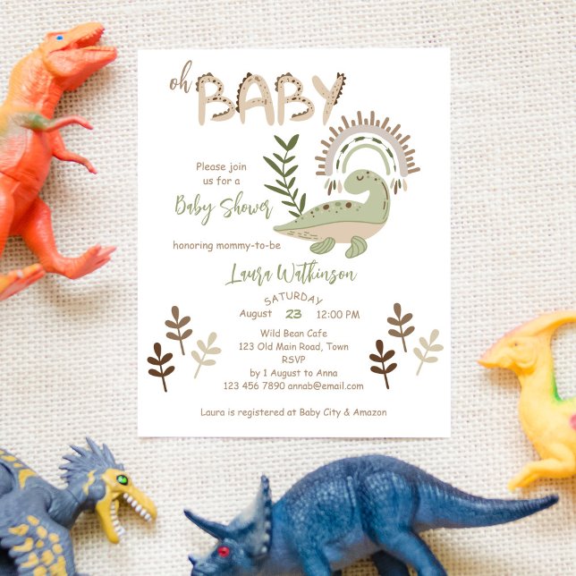 Budget Boho vimisisk dinosaurier oh babydusch (Skapare uppladdad)