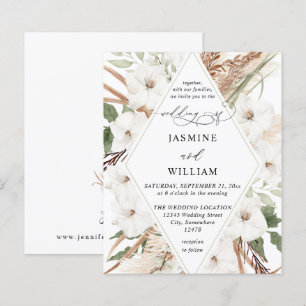 Budget Boho Vit Blommig Sommarbröllop