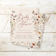 Budget Boho Watercolor WildblomBaby Shower