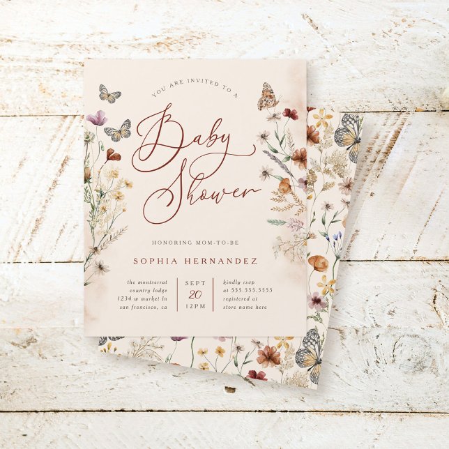 Budget Boho Watercolor WildblomBaby Shower (Skapare uppladdad)