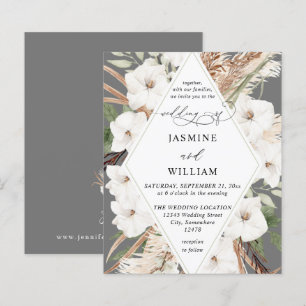 Budget Boho White Blommigt Sommarbröllop