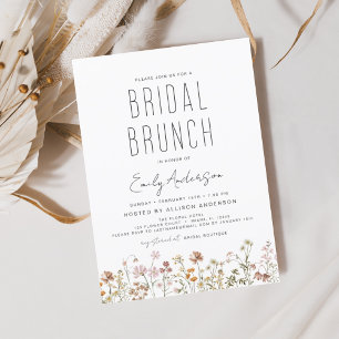 Budget Boho WildblommMöhippa Brunch Möhippa Flygblad