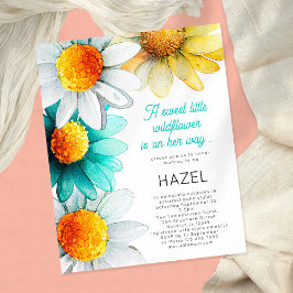 Budget Boho Wildblommors Daisy Baby Shower