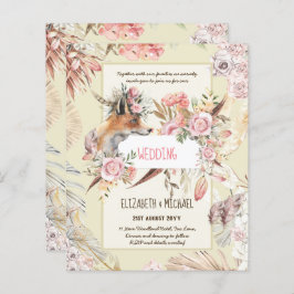BUDGET Boho Woodland FOX Blommigt Bröllop Modern