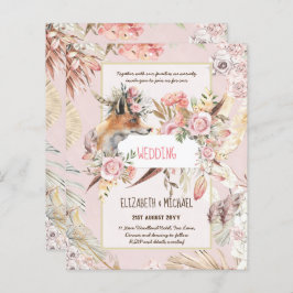 BUDGET Boho Woodland FOX Blommigt Bröllop Modern