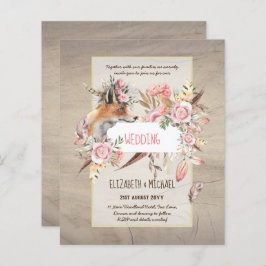 BUDGET Boho Woodland FOX Blommigt Bröllop Modern