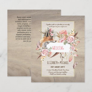 BUDGET Boho Woodland FOX Blommigt Bröllop Modern