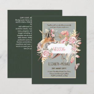 BUDGET Boho Woodland FOX Blommigt Bröllop Modern