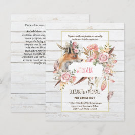 BUDGET Boho Woodland FOX Blommigt Bröllop Modern